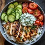 Greek Chicken Rice Bowl with Creamy Tzatziki: An Amazing Ultimate Recipe