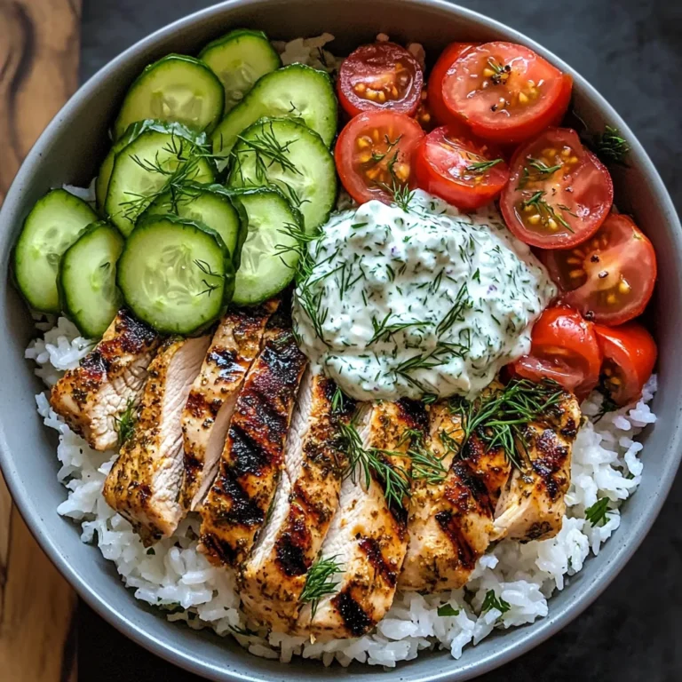Greek Chicken Rice Bowl with Creamy Tzatziki: An Amazing Ultimate Recipe
