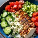 Juicy Mediterranean Chicken Bowl with Rice