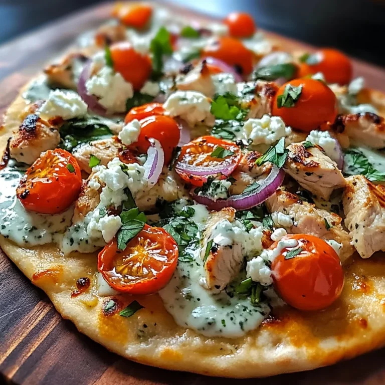 Juicy Tzatziki Chicken Veggie Naan Pizza for Easy Weeknight Dinners