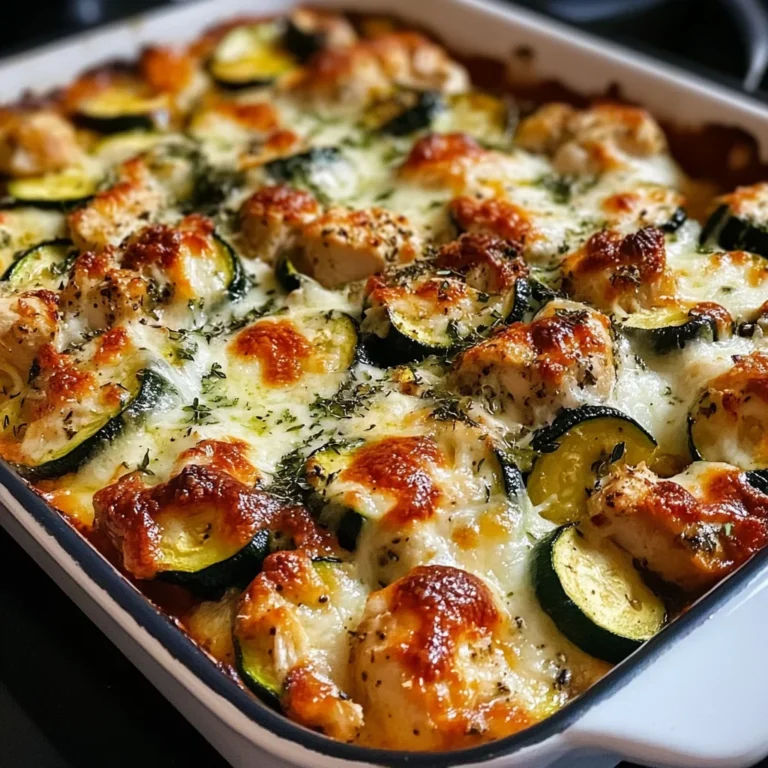 Mediterranean Chicken Zucchini Bake