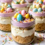 Mini Easter Cheesecake Jars - A Cute, No-Bake Spring Dessert