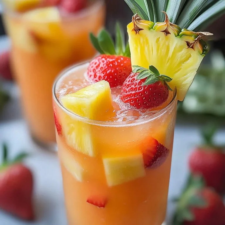 Pineapple Strawberry Agua Fresca