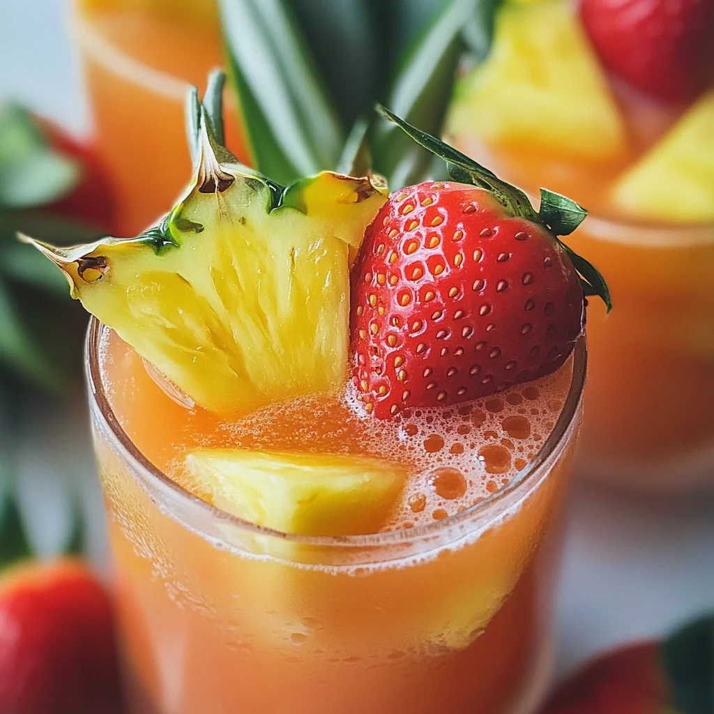 Pineapple Strawberry Agua Fresca