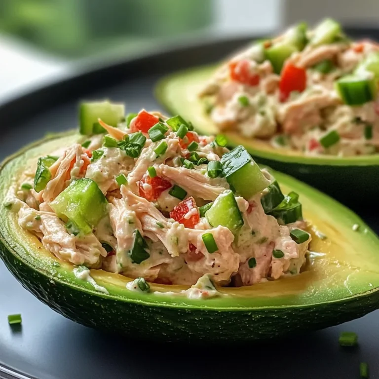 Stuffed Avocado with Chicken Salad