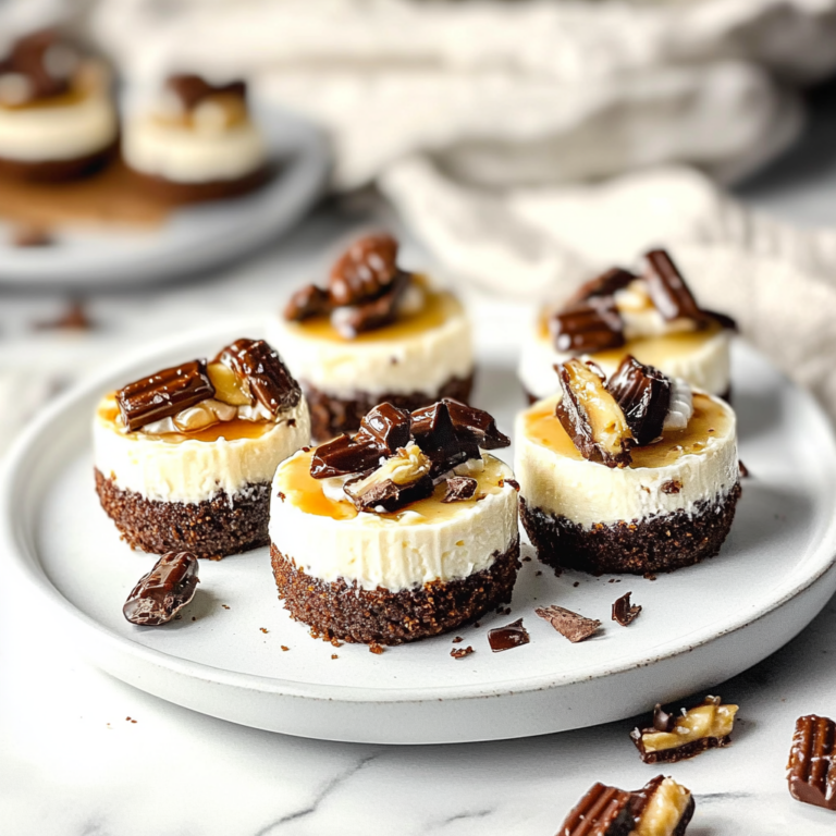 No-Bake Mini Turtle Cheesecakes