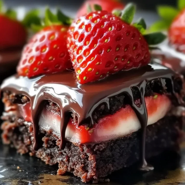 Chocolate Covered Strawberry Brownies