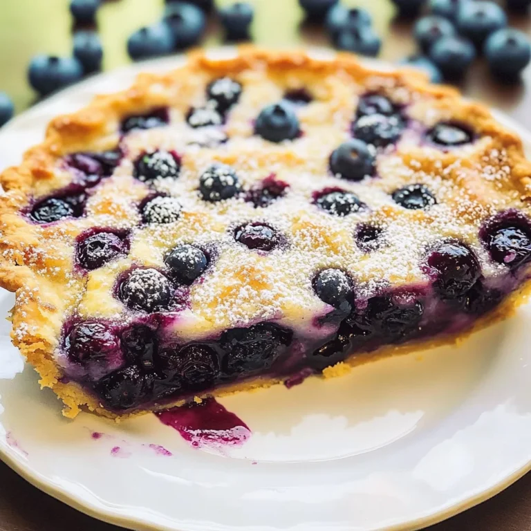 Crustless Blueberry Pie