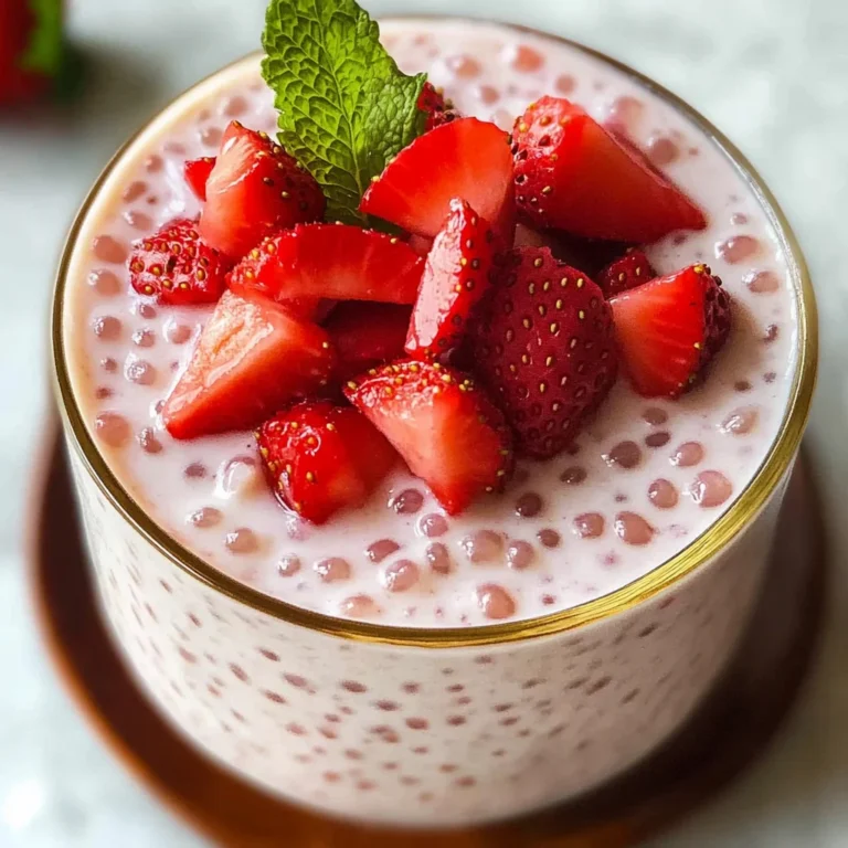 Easy 4-ingredient Strawberry Sago