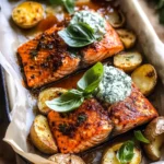 Parchment Baked Roasted Red Pepper Salmon