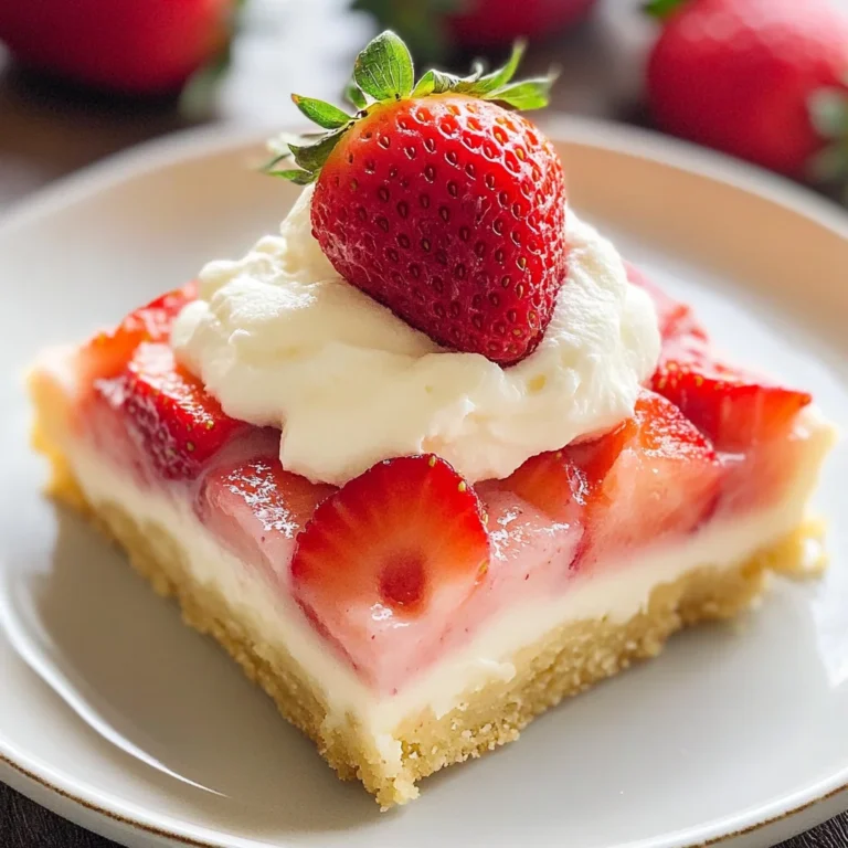 Strawberry Custard Bars
