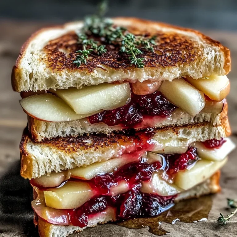 Sweet and Savory Brie, Apple & Cranberry Grilled Cheese