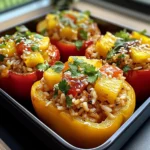 Teriyaki Pineapple Chicken & Rice Stuffed Peppers Bliss