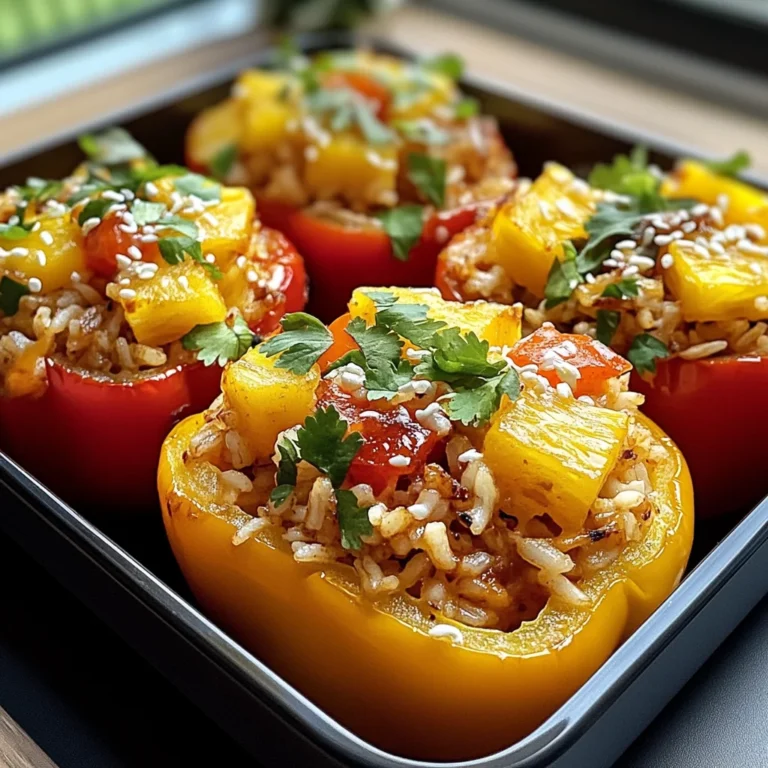 Teriyaki Pineapple Chicken & Rice Stuffed Peppers Bliss